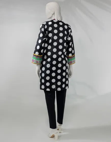 BLACK LAWN PRINTED KURTI