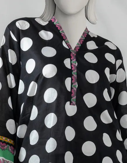 BLACK LAWN PRINTED KURTI